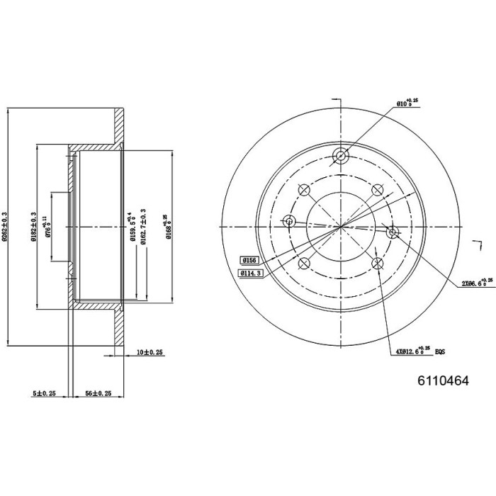 Metzger 6110464 Bremsscheibe