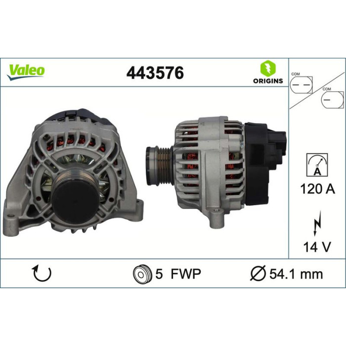 Valeo 443576 Generator ORIGINS Valeo 443576 Generator ORIGINS