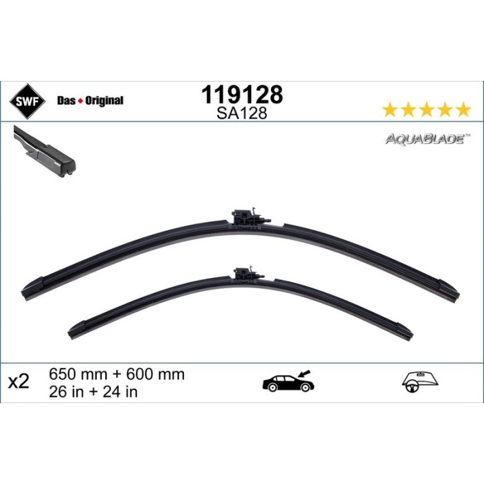 SWF 119128 Wischblatt DAS ORIGINAL AQUABLADE SWF 119128 Wischblatt DAS ORIGINAL AQUABLADE