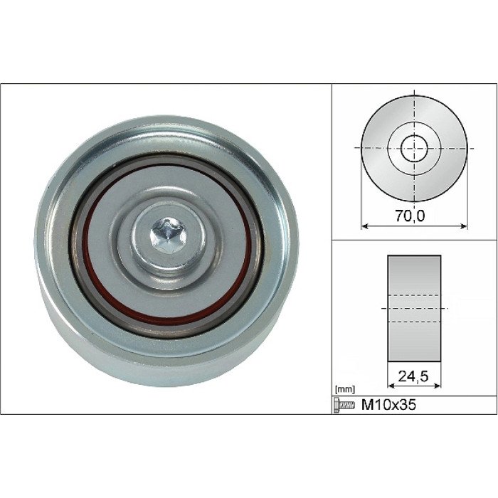 INA 532 0583 10 Umlenkrolle/Führungsrolle, Keilrippenriemen