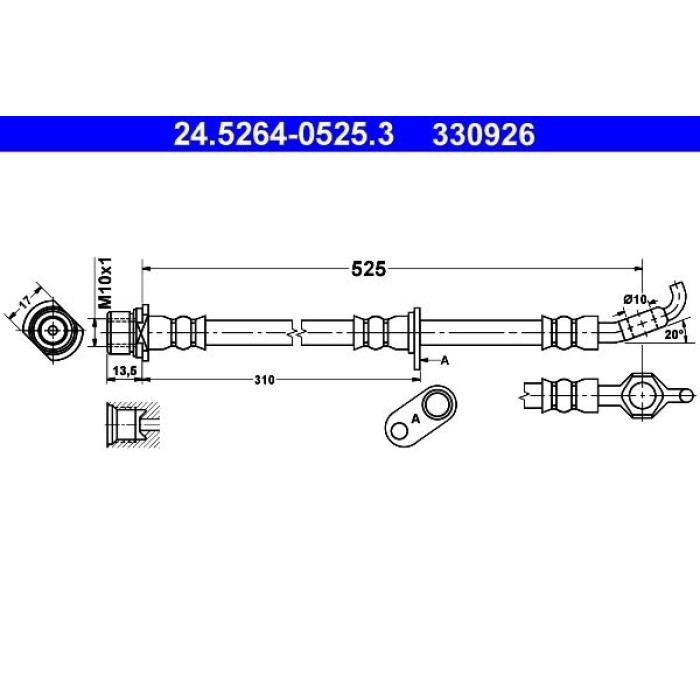 ATE 24.5264-0525.3 Bremsschlauch ATE 24.5264-0525.3 Bremsschlauch