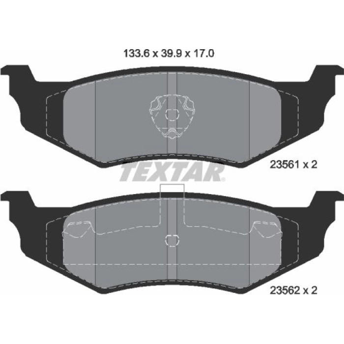 Textar 2356102 Bremsbelagsatz, Scheibenbremse Q+ Textar 2356102 Bremsbelagsatz, Scheibenbremse Q+