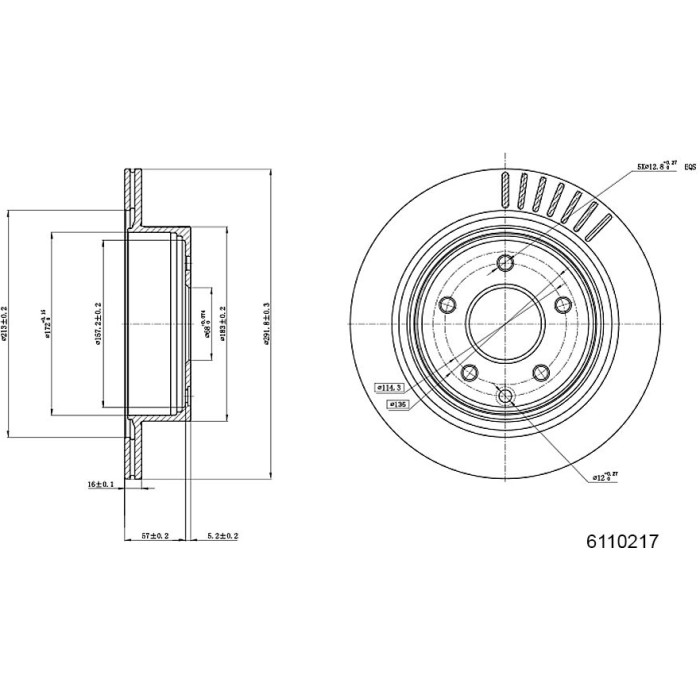 Metzger 6110217 Bremsscheibe