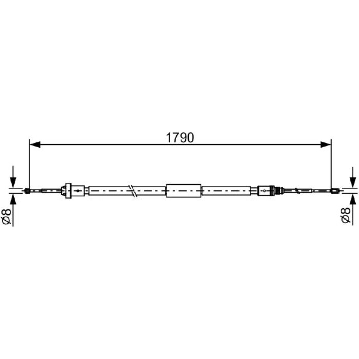 BOSCH 1 987 482 495 Seilzug, Feststellbremse BOSCH 1 987 482 495 Seilzug, Feststellbremse
