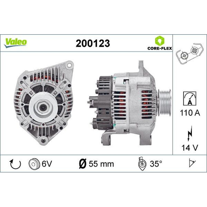 Valeo 200123 Generator CORE-FLEX Valeo 200123 Generator CORE-FLEX