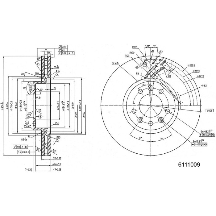 Metzger 6111009 Bremsscheibe