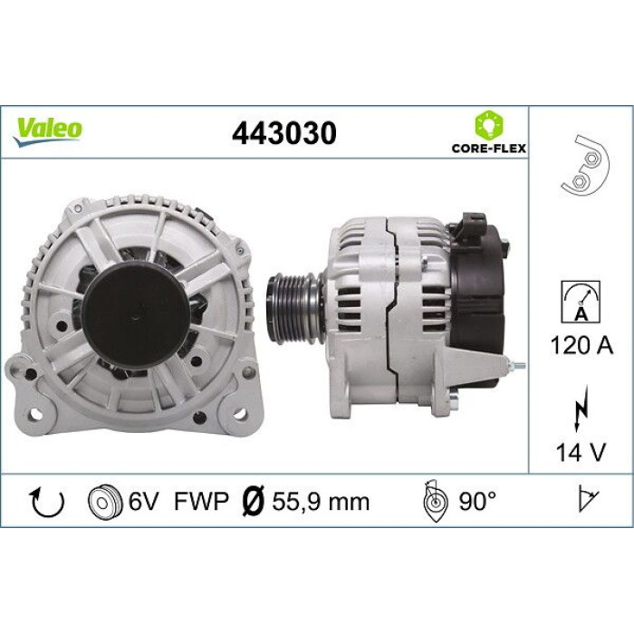 Valeo 443030 Generator CORE-FLEX Valeo 443030 Generator CORE-FLEX