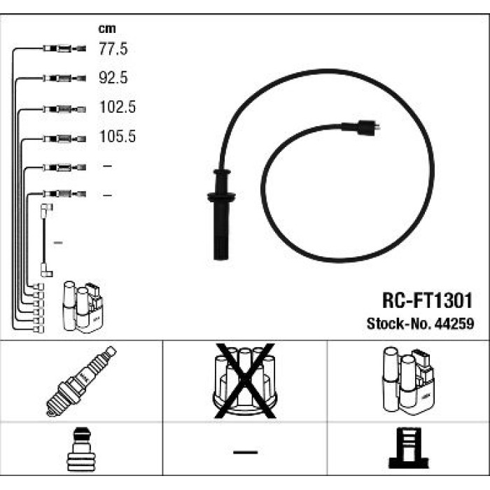 NGK 44259 Zündleitungssatz NGK 44259 Zündleitungssatz