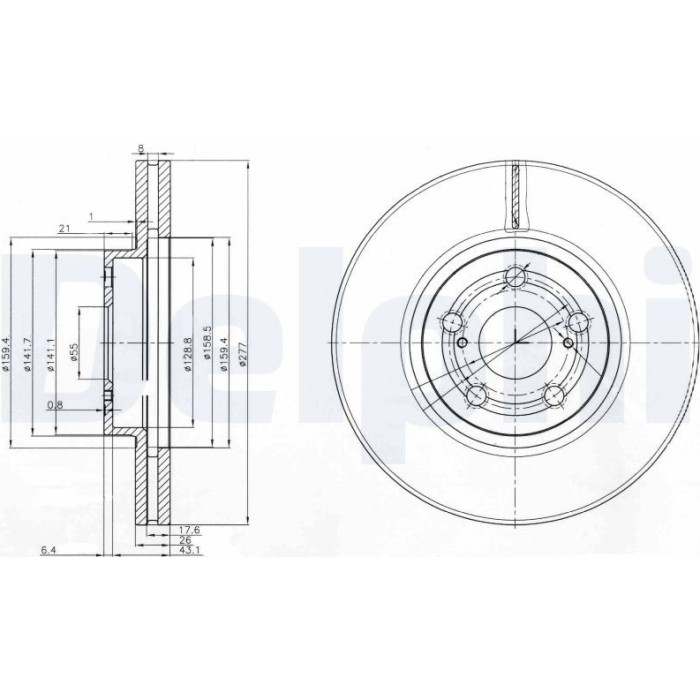 Delphi BG3913 Bremsscheibe Delphi BG3913 Bremsscheibe