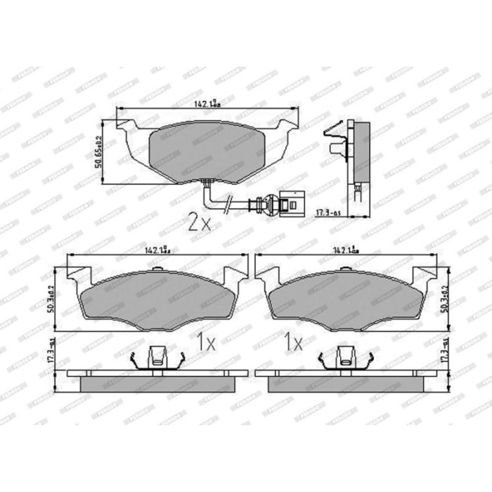 Ferodo FDB1634 Bremsbelagsatz, Scheibenbremse PREMIER ECO FRICTION