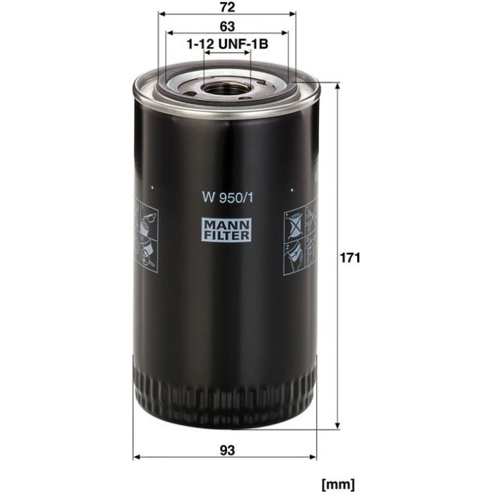 Mann-Filter W 950/1 Ölfilter Mann-Filter W 950/1 Ölfilter