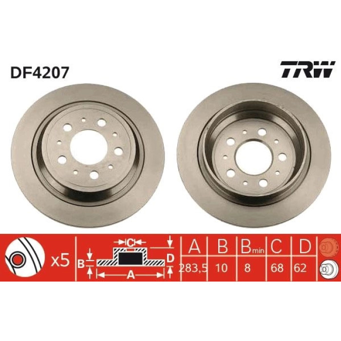 TRW DF4207 Bremsscheibe