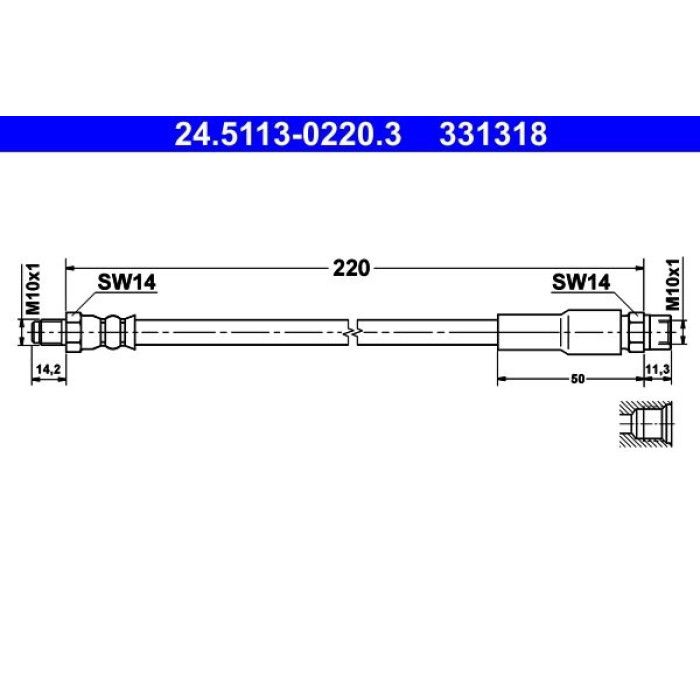 ATE 24.5113-0220.3 Bremsschlauch ATE 24.5113-0220.3 Bremsschlauch