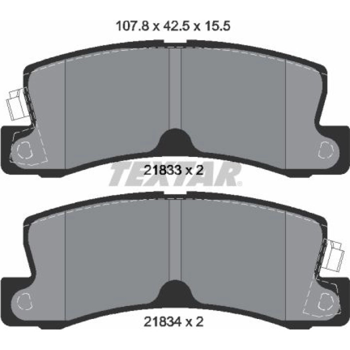 Textar 2183301 Bremsbelagsatz, Scheibenbremse Textar 2183301 Bremsbelagsatz, Scheibenbremse