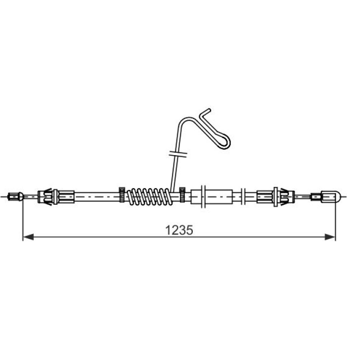BOSCH 1 987 482 778 Seilzug, Feststellbremse