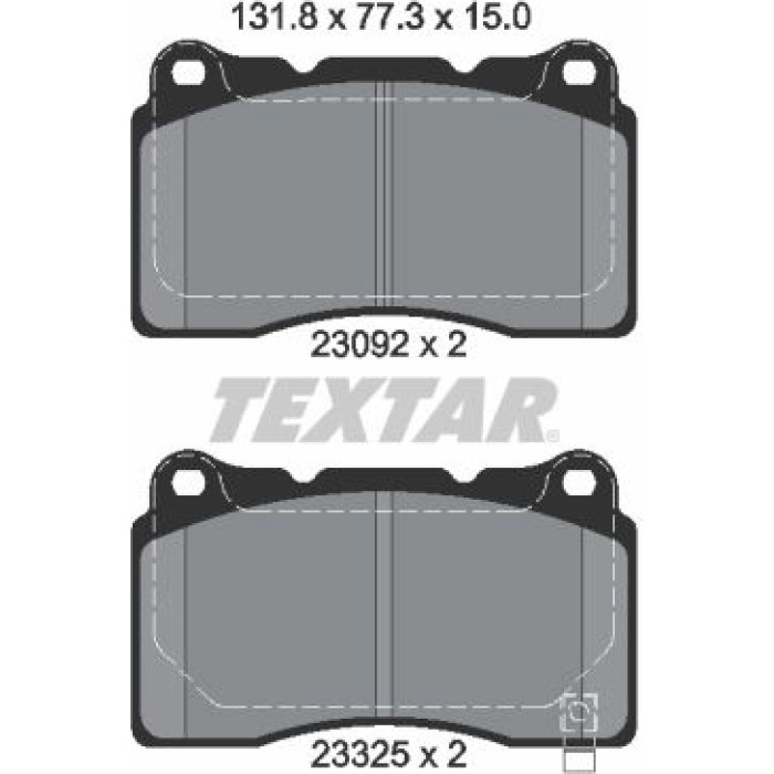 Textar 2309204 Bremsbelagsatz, Scheibenbremse Q+ Textar 2309204 Bremsbelagsatz, Scheibenbremse Q+