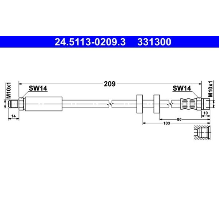 ATE 24.5113-0209.3 Bremsschlauch ATE 24.5113-0209.3 Bremsschlauch