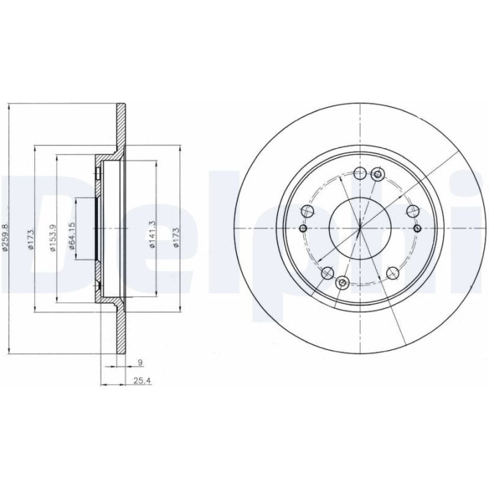 Delphi BG4280 Bremsscheibe