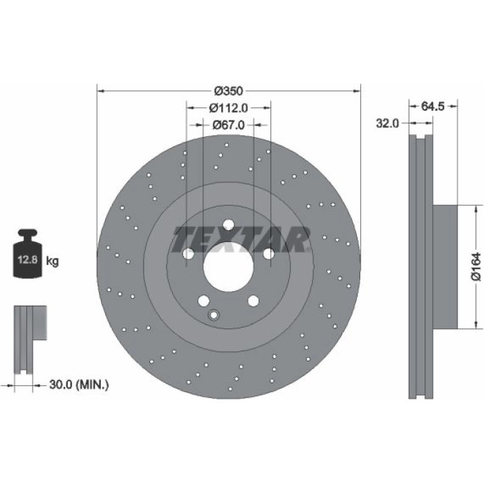 Textar 92176405 Bremsscheibe PRO+ Textar 92176405 Bremsscheibe PRO+
