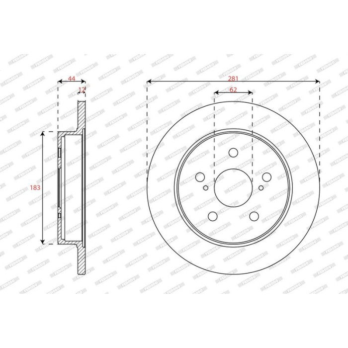 Ferodo DDF2643C Bremsscheibe PREMIER Ferodo DDF2643C Bremsscheibe PREMIER
