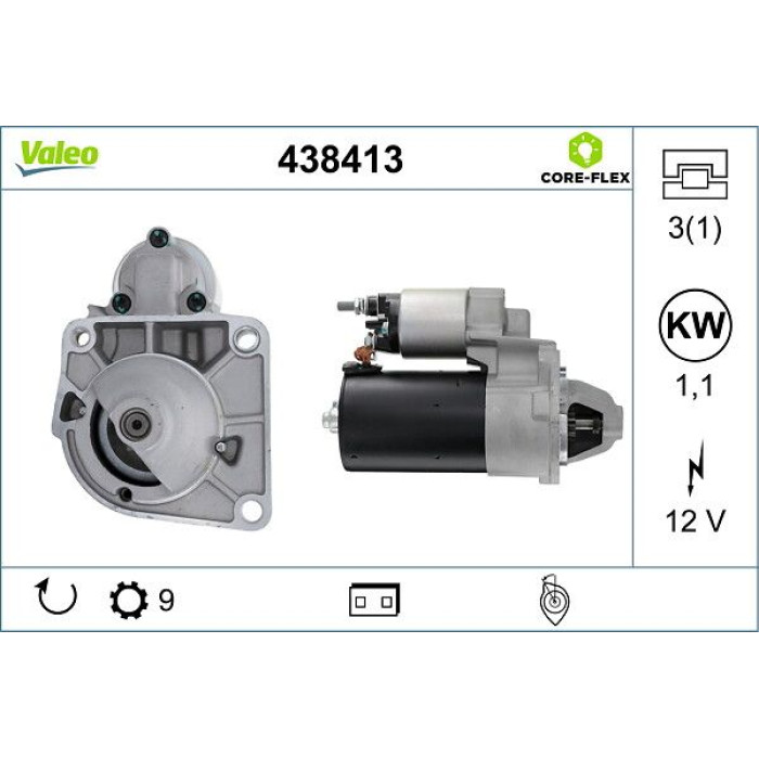 Valeo 438413 Starter CORE-FLEX Valeo 438413 Starter CORE-FLEX