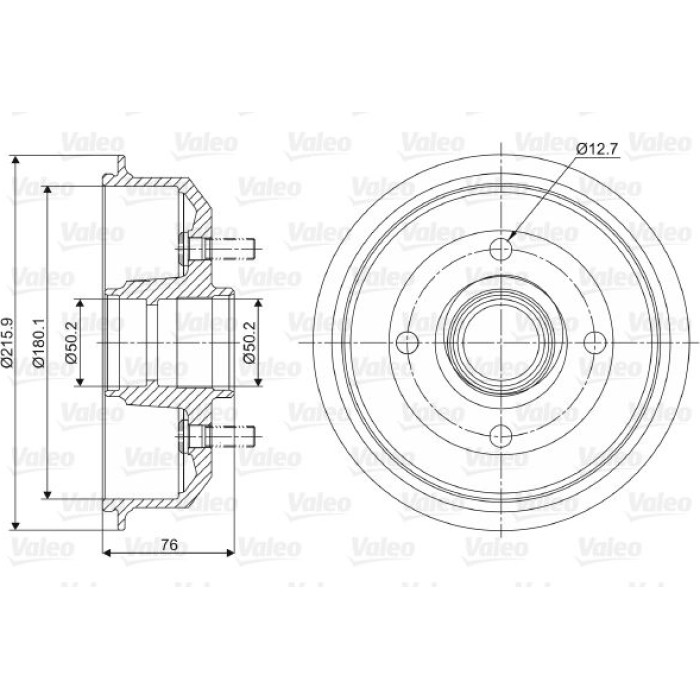 Valeo 237032 Bremstrommel