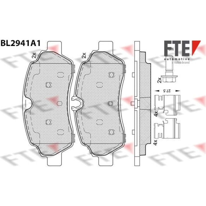 FTE 9011185 Bremsbelagsatz, Scheibenbremse FTE 9011185 Bremsbelagsatz, Scheibenbremse