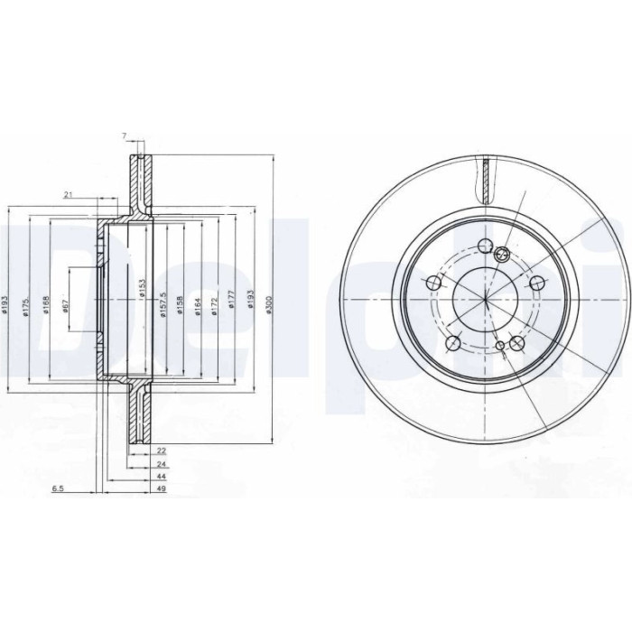 Delphi BG2776 Bremsscheibe