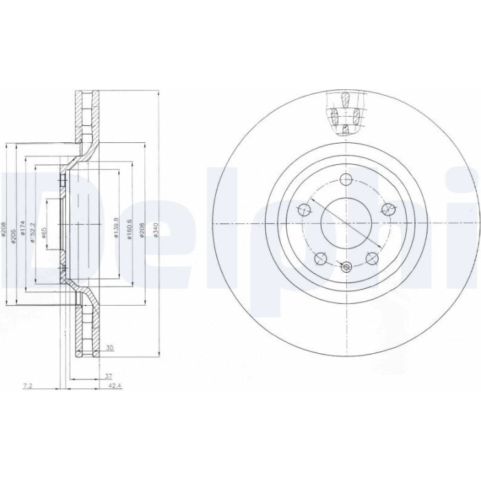 Delphi BG9054 Bremsscheibe Delphi BG9054 Bremsscheibe