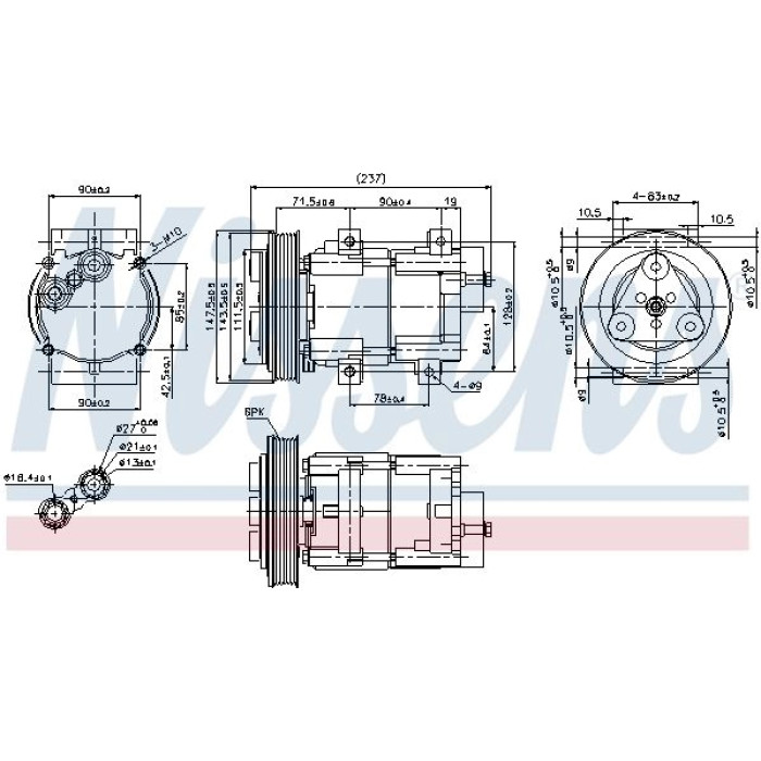 Nissens 89251 Kompressor, Klimaanlage FIRST FIT Nissens 89251 Kompressor, Klimaanlage FIRST FIT