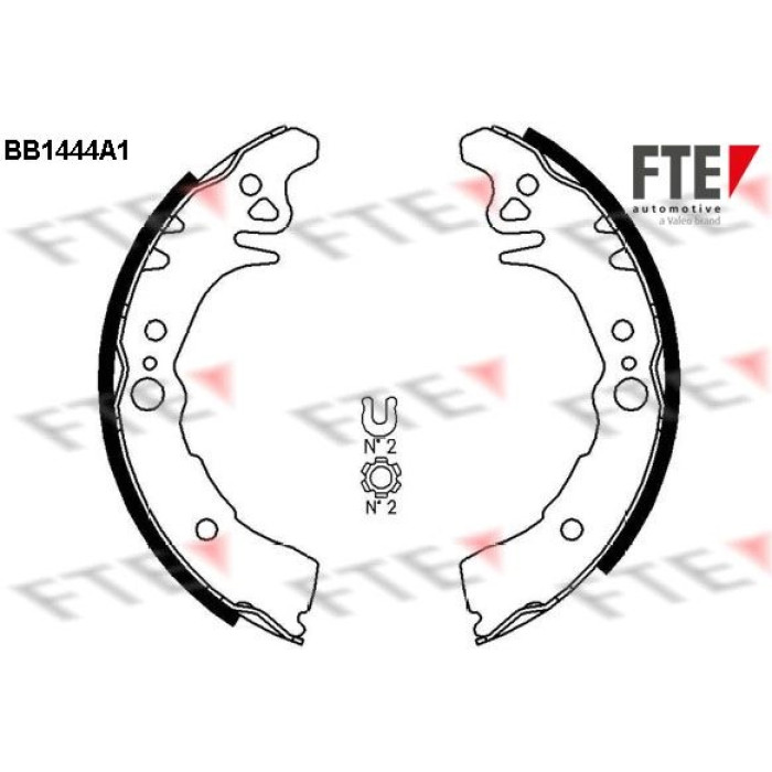 FTE 9100167 Bremsbackensatz FTE 9100167 Bremsbackensatz