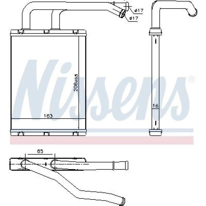 Nissens 707176 Wärmetauscher, Innenraumheizung