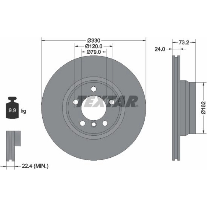 Textar 92242005 Bremsscheibe PRO+ Textar 92242005 Bremsscheibe PRO+