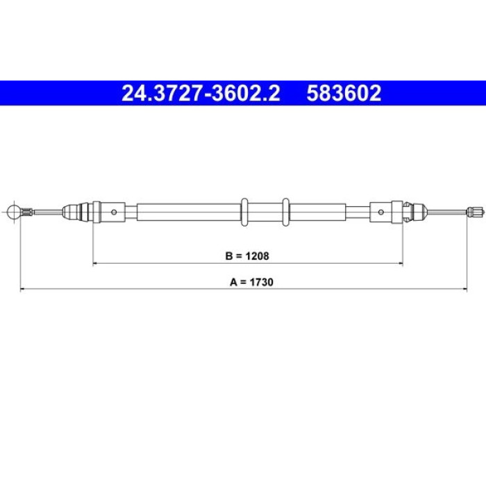 ATE 24.3727-3602.2 Seilzug, Feststellbremse ATE 24.3727-3602.2 Seilzug, Feststellbremse