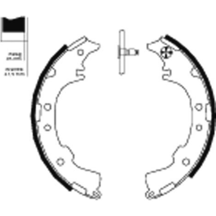 Hella 8DB 355 000-251 Bremsbackensatz Hella 8DB 355 000-251 Bremsbackensatz