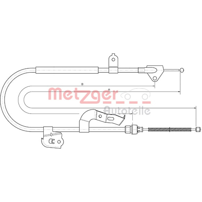 Metzger 10.4510 Seilzug, Feststellbremse Metzger 10.4510 Seilzug, Feststellbremse