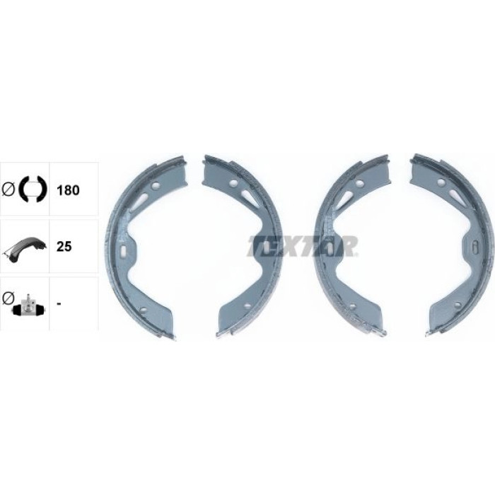 Textar 91076700 Bremsbackensatz, Feststellbremse Textar 91076700 Bremsbackensatz, Feststellbremse