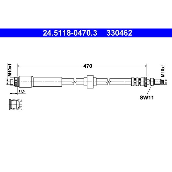 ATE 24.5118-0470.3 Bremsschlauch