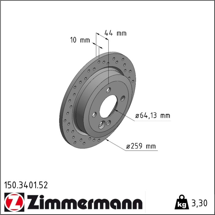 Zimmermann 150.3401.52 Bremsscheibe SPORT Z