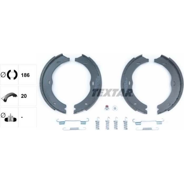 Textar 91061900 Bremsbackensatz, Feststellbremse Textar 91061900 Bremsbackensatz, Feststellbremse
