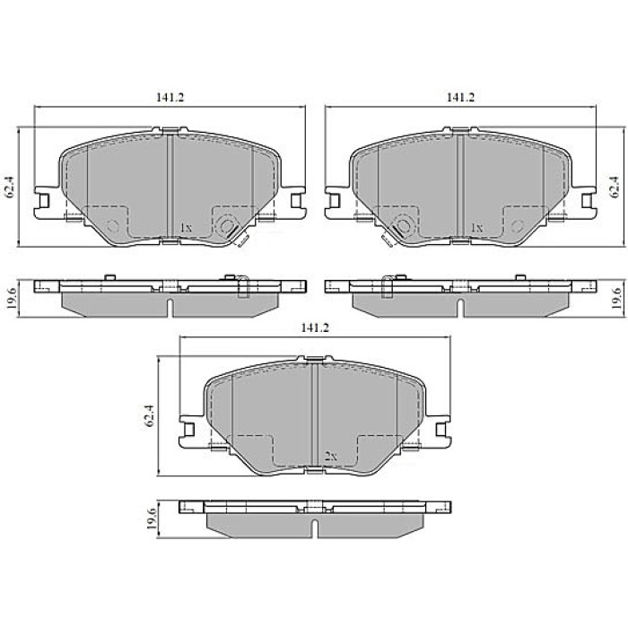 Metzger 1170855 Bremsbelagsatz, Scheibenbremse Metzger 1170855 Bremsbelagsatz, Scheibenbremse