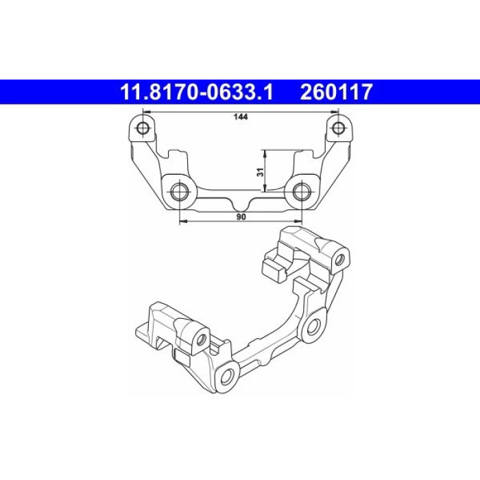 ATE 11.8170-0633.1 Halter, Bremssattel