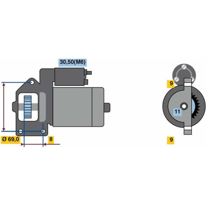 BOSCH 0 001 148 009 Starter