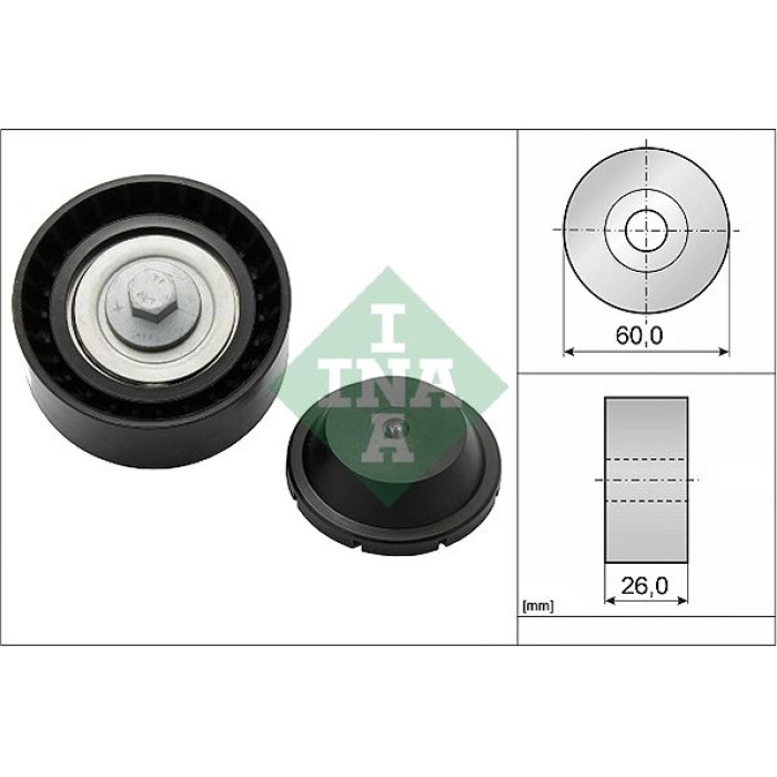 INA 532 0824 10 Umlenkrolle/Führungsrolle, Keilrippenriemen