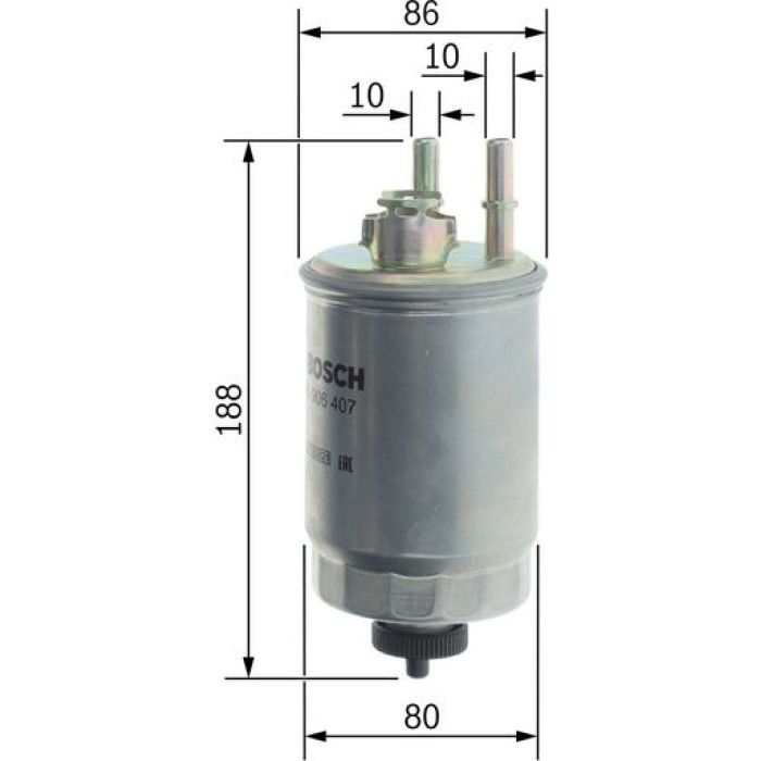 BOSCH 0 450 906 407 Kraftstofffilter