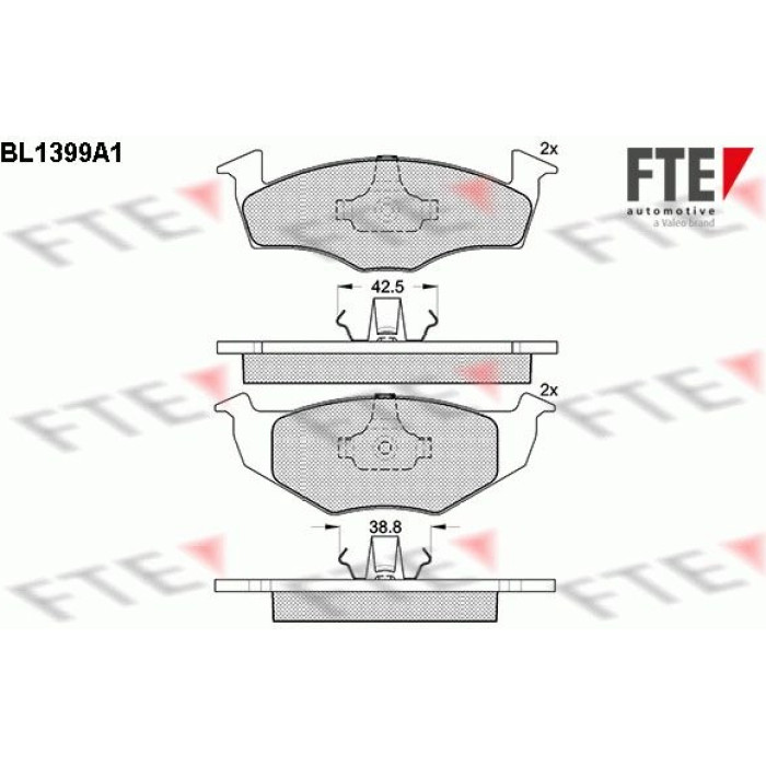 FTE 9010171 Bremsbelagsatz, Scheibenbremse