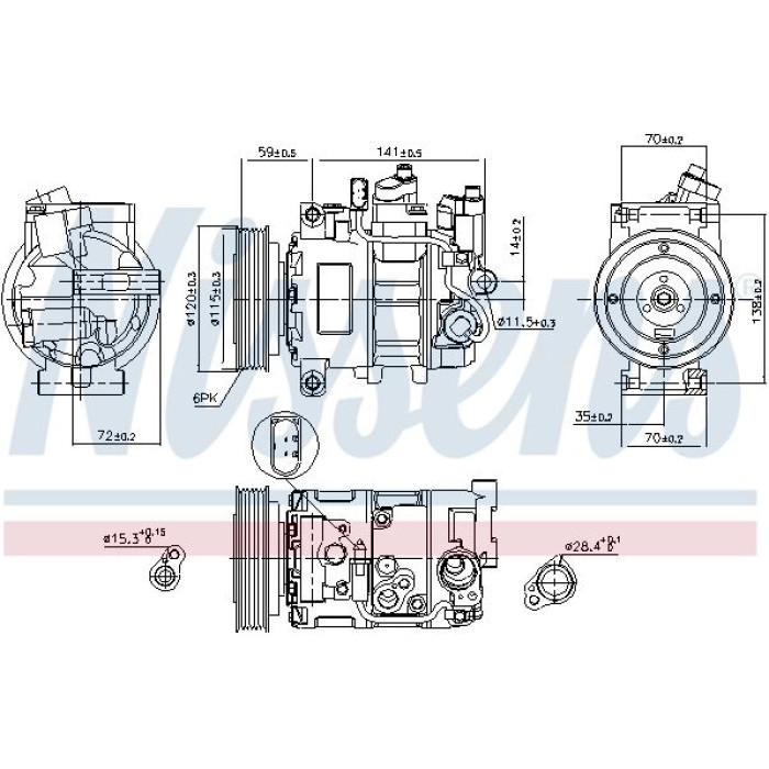 Nissens 89111 Kompressor, Klimaanlage FIRST FIT Nissens 89111 Kompressor, Klimaanlage FIRST FIT