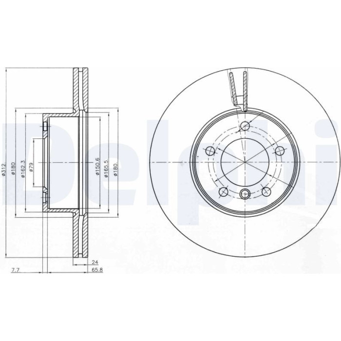 Delphi BG4172 Bremsscheibe
