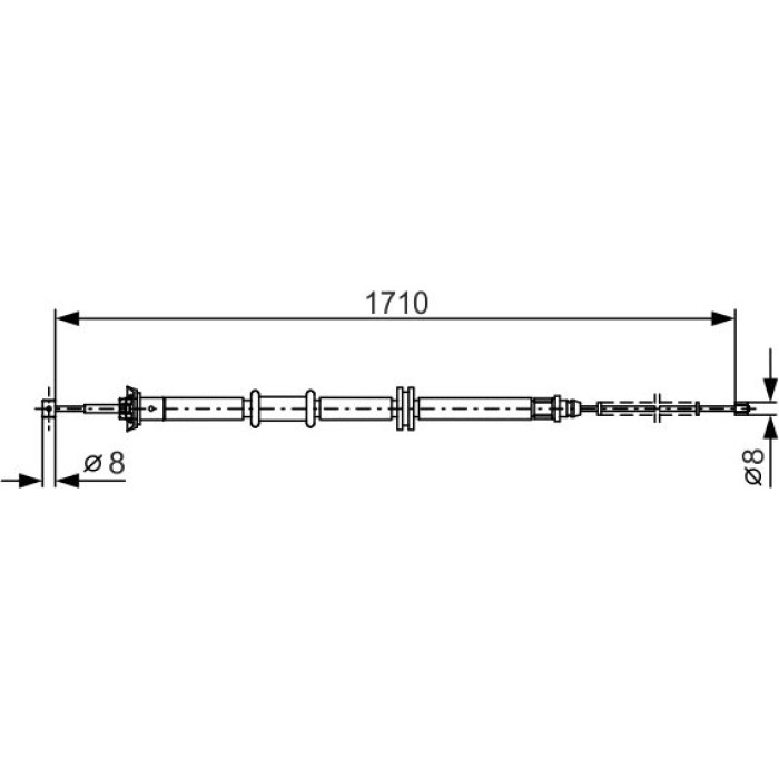 BOSCH 1 987 482 207 Seilzug, Feststellbremse
