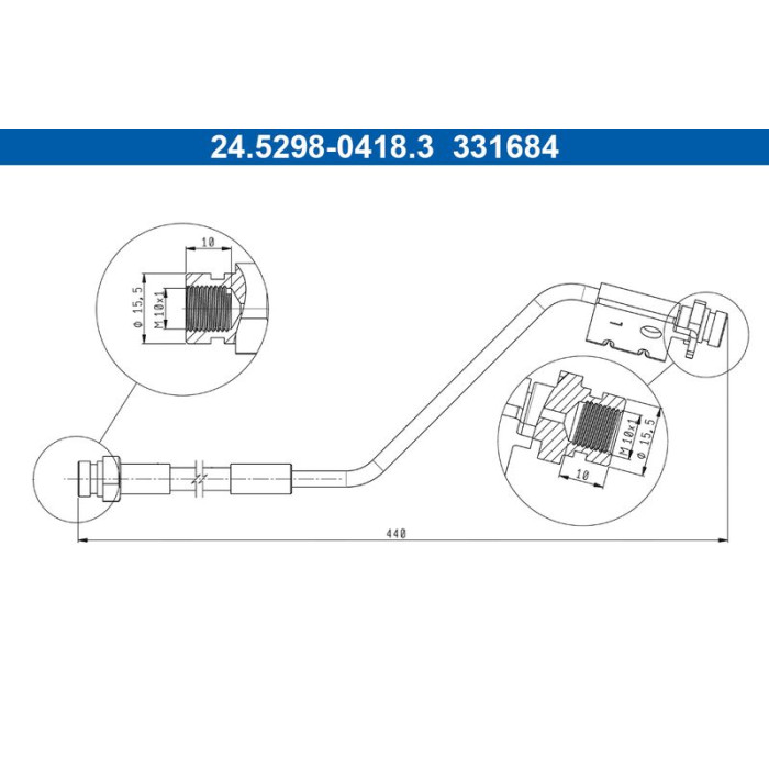 ATE 24.5298-0418.3 Bremsschlauch